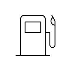 Gas station icon logo sign set vector outline