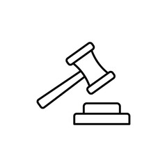 Gavel icon logo sign set vector outline