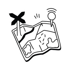 Grab this amazing icon of map in trendy style