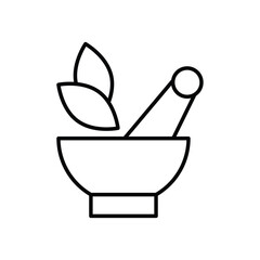 Herbal medicine icon logo sign set vector outline