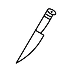 Kitchen knife icon logo sign set vector outline