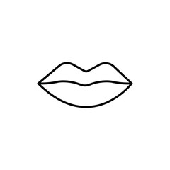 Lips icon logo sign set vector outline