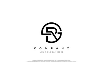 Letter RG or GR Monogram Logo Design