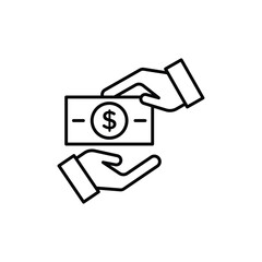 Loan icon logo sign set vector outline