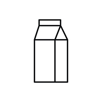 recommend clip art: Milk carton icon logo sign set vector outline
