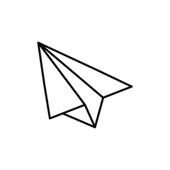 Paper plane icon logo sign set vector outline