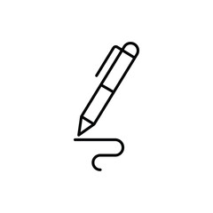 Pen icon logo sign set vector outline