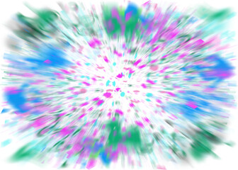 Fototapeta premium An abstract transparent iridescent color blur design element.