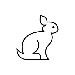 Rabbit icon logo sign set vector outline