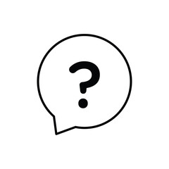 Question mark icon logo sign set vector outline