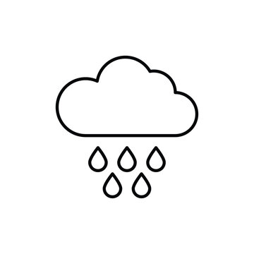 recommend clip art: Rain icon logo sign set vector outline