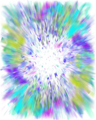 An abstract transparent iridescent color blur design element.