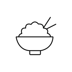 Rise Bowl icon logo sign set vector outline