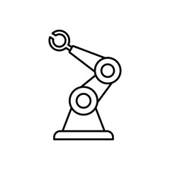 Robot arm icon logo sign set vector outline