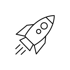Rocket icon logo sign set vector outline