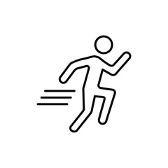 Running icon logo sign set vector outline