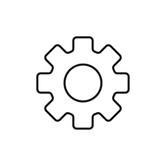 Settings gear icon logo sign set vector outline