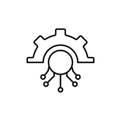 Technology icon logo sign set vector outline