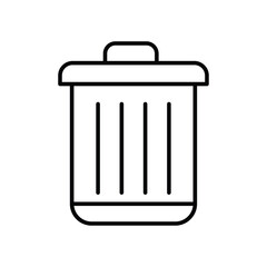 Trash icon logo sign set vector outline