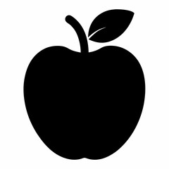 Minimal Apple Vector Silhouette