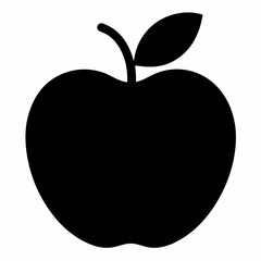 Minimal Apple Vector Silhouette