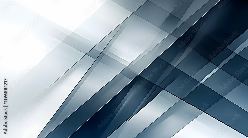Aufkleber abstract geometric background with overlapping gray and blue shapes, creating a modern and dynamic d