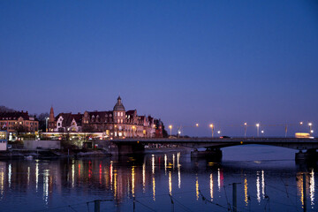 Konstanz, Abendstimmung an der Seesttrasse, Uferpromenade