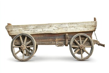 ox cart isolated on white background © Damnino