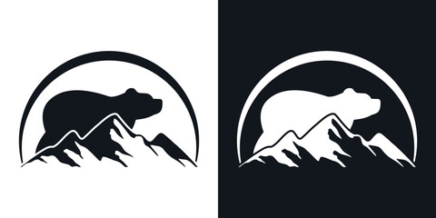 BEAR MOUNTAIN LOGO ABSTRACT VECTOR
