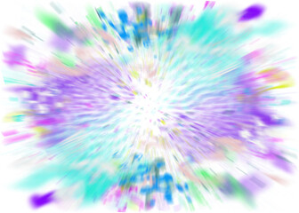 An abstract transparent iridescent color blur design element.