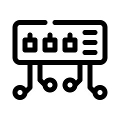 network hub line icon