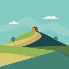 Hill illustrations vector 