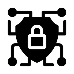network security glyph icon