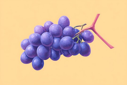 Purple Grapes Illustration
