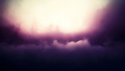 Fototapeta premium Dreamlike purple and beige sunset cloudscape, ethereal, atmospheric, moody, mysterious, soft light, textured clouds, celestial, twilight, fantasy, serene, calm, peaceful, peaceful, beautiful.