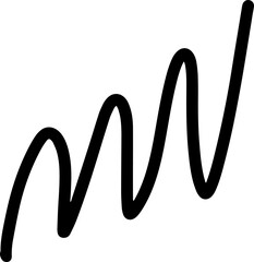 handdrawn curly line