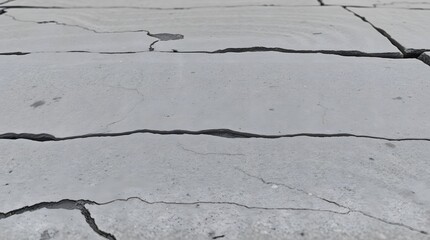 Obraz premium Cracked Concrete Surface: A Monochrome Study in Texture