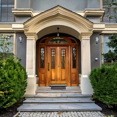 Fototapeta premium entrance to elegant house