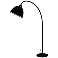 Modern Floor Lamp Vector Illustration - Interior Design Element