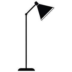 Obraz premium Modern Floor Lamp Vector Illustration - Interior Design Element