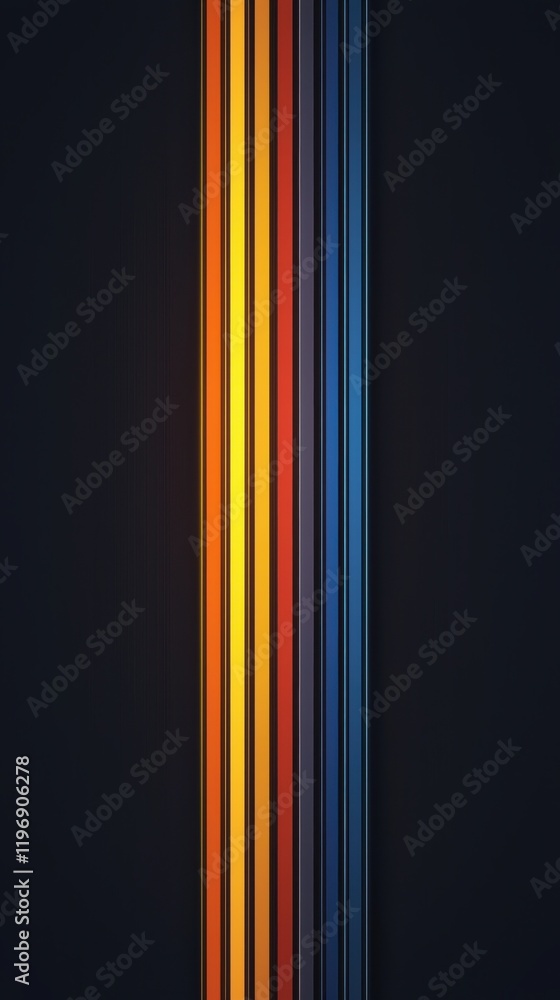 Poster dynamic light stripes creating clean visual impact in minimalist digital art studio setting abstract