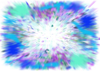 An abstract transparent iridescent color blur design element.