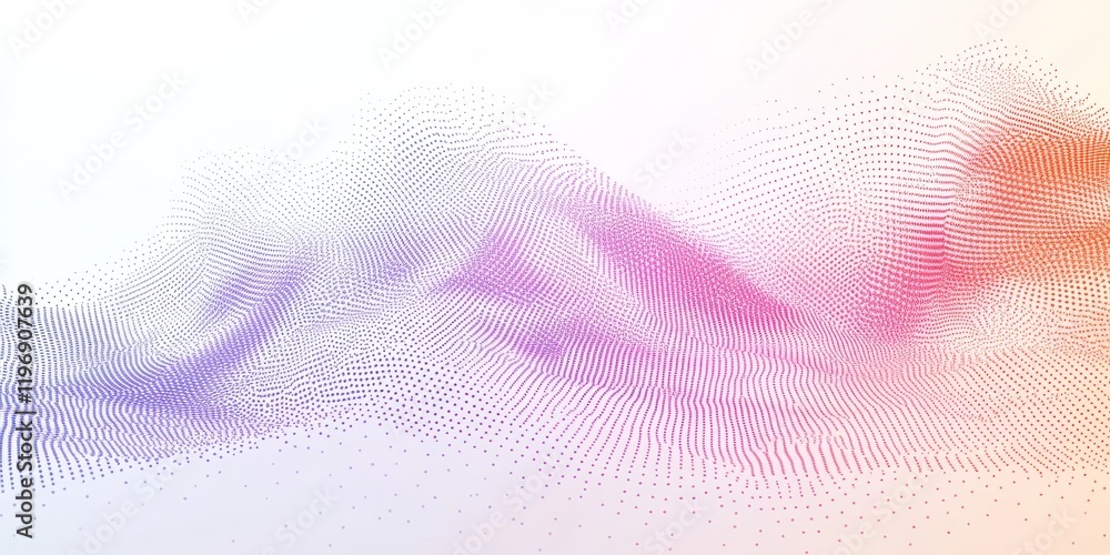 Aufkleber abstract dot point connect with gradient line and aesthetic intricate wave line design , internation
