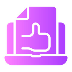 positive review gradient icon