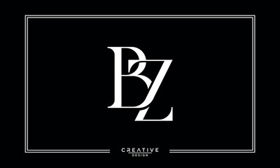 BZ, ZB, B, Z, Abstract Letters Logo Monogram