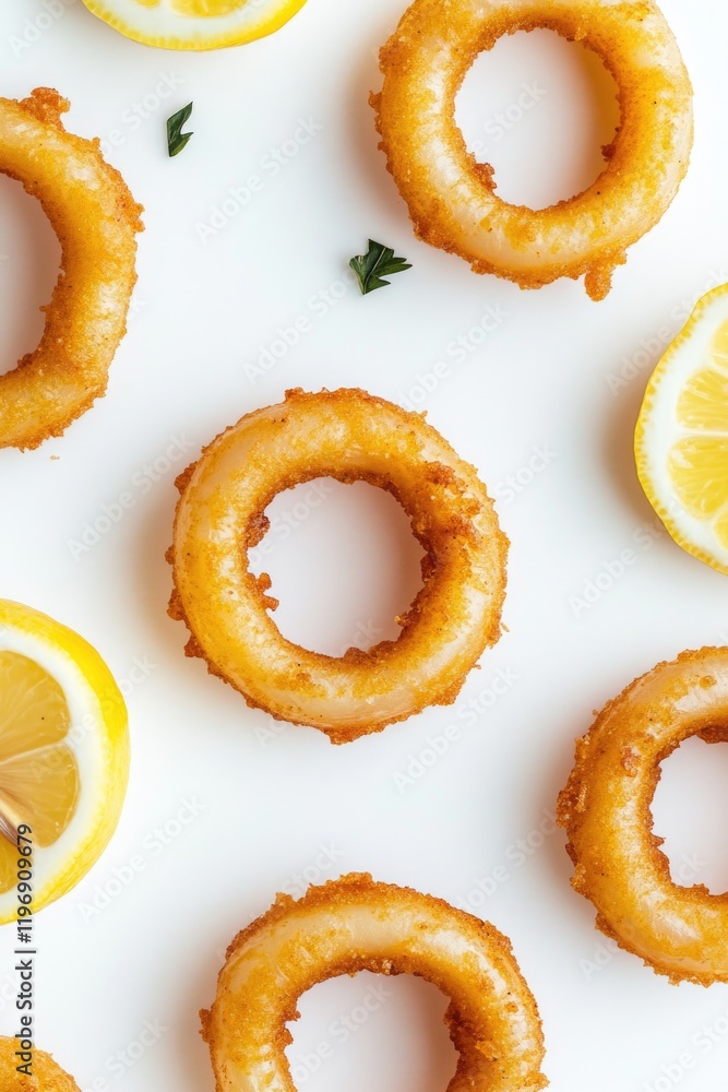 Poster a selection of doughnuts arranged on a table, perfect for snacking or displaying at a party