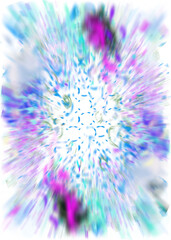 An abstract transparent iridescent color blur design element.