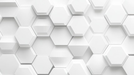 Fototapeta premium Abstract White Hexagon Pattern