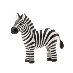 Cute and colorful cartoon zebra figure, perfect for children's toys and decorations., isolated on a transparent background.