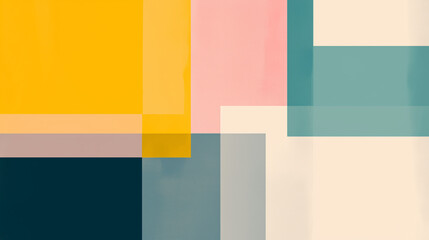 Naklejka premium A clean, abstract design with large, flat color blocks in a grid layout.